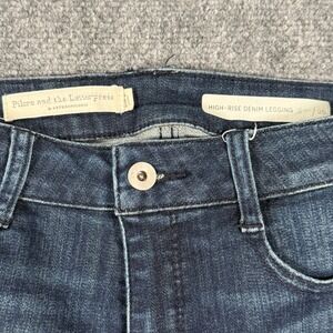 Anthropology Pilcro and the Letterpress High-Rise Denim Leggings Dark Wash  26